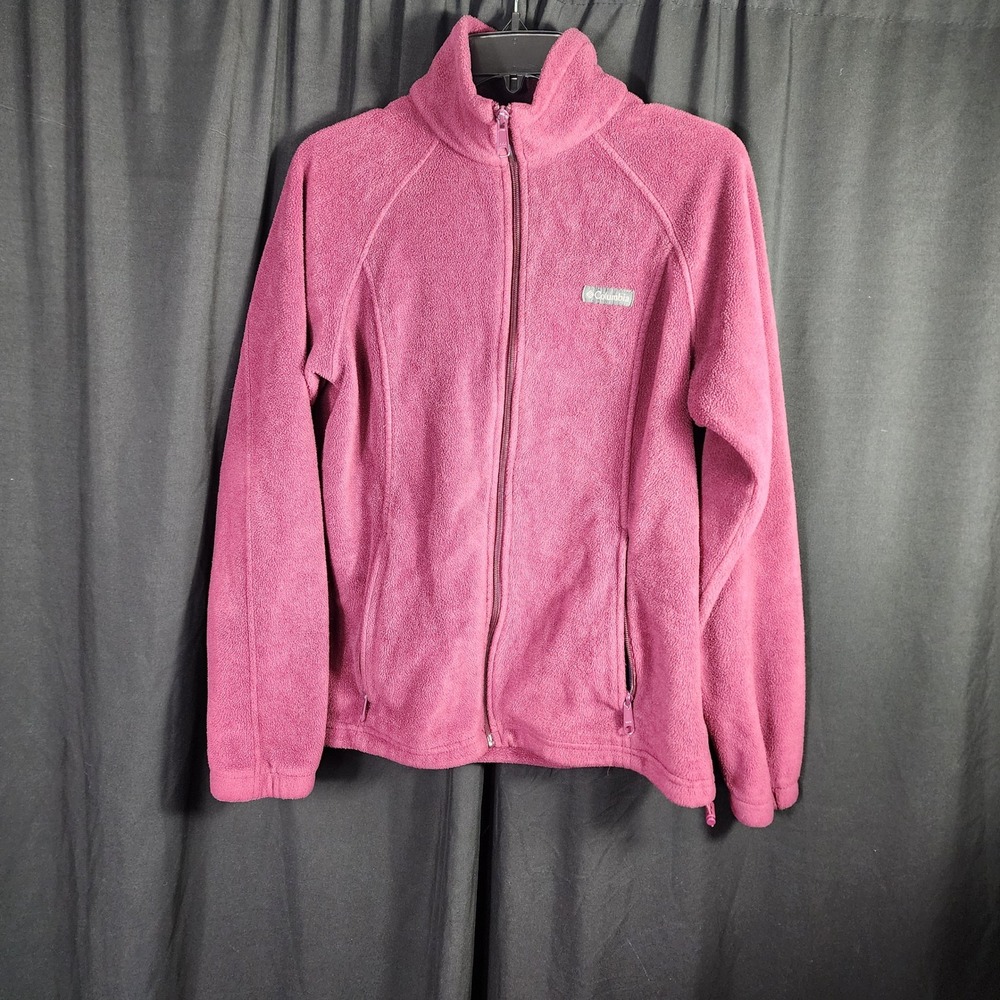 Columbia Benton Springs Full Zip Fleece Jacket Dark Pink WL6439 Womens‎ Large